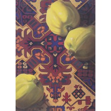 WATERMARK GREETING CARD PERSIAN CARPET & QUINCES